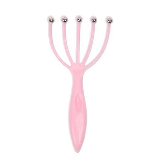 5 Claw Scalp Head Massager 18 cm Pink W6521