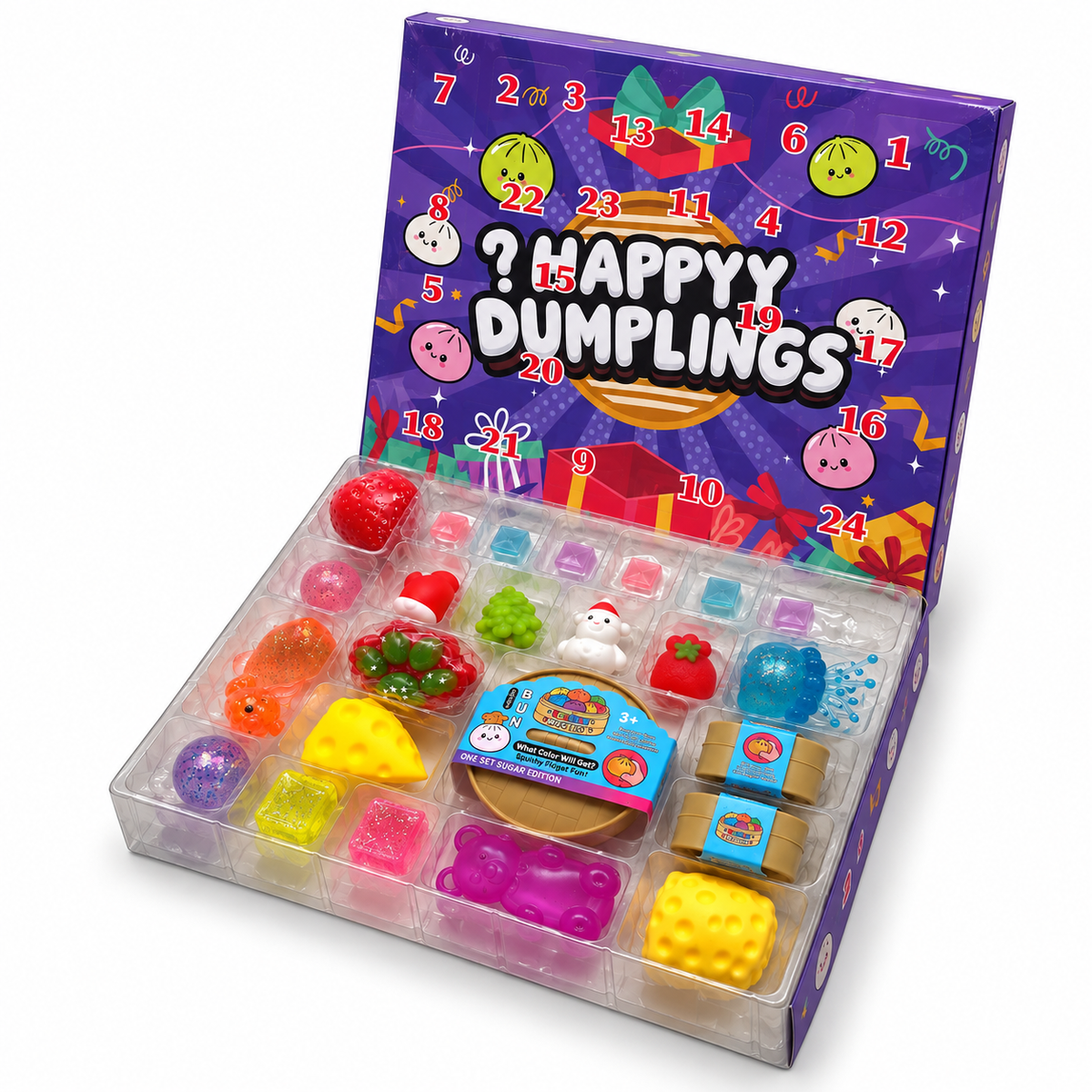 The Ultimate Super Squishy Advent Calendar - Purple Happy Dumplings Style