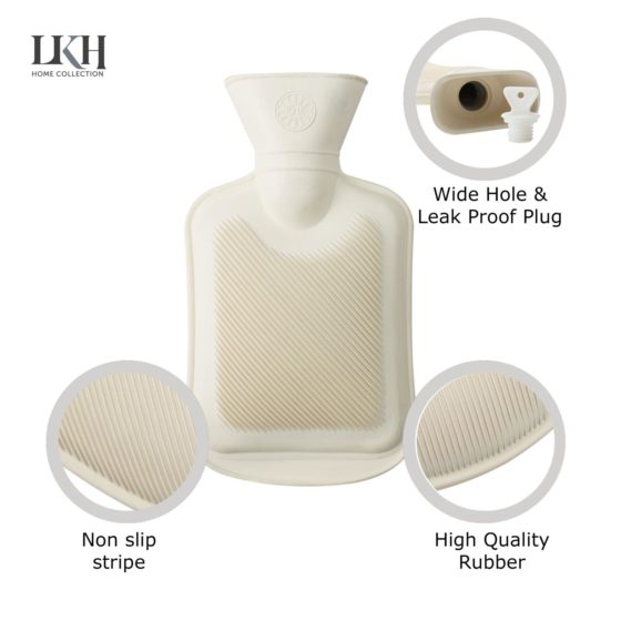 DGI Rubber Hot Water Bottle 1.0L 26 x 15cm 9250