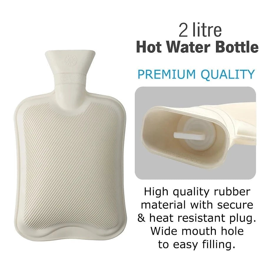 Rubber Hot Water Bottle 2.0L - 33 x 20 cm