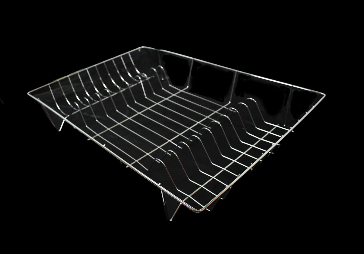 Sq Durane Metal Chrome Kitchen Dish Drainer