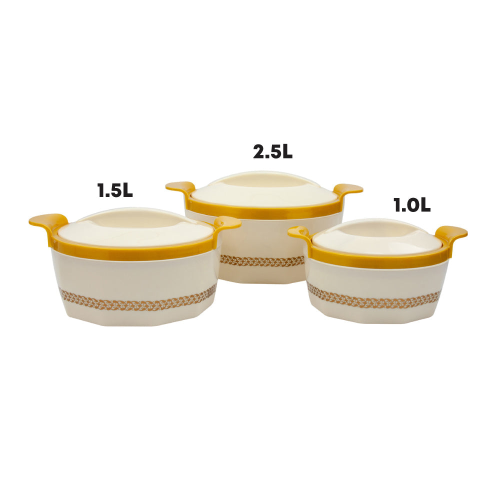 SQ Professional Fionna Hot Pot Set 3pc 1.0 - 1.5 - 2.5L Beige 9351