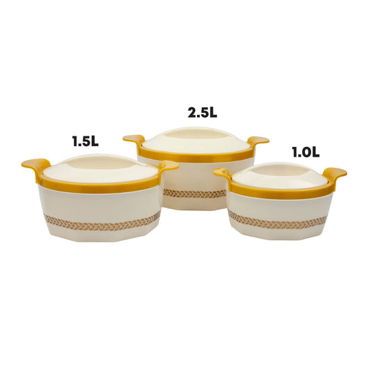 SQ Professional Fionna Hot Pot Set 3pc 1.0 - 1.5 - 2.5L Beige 9351