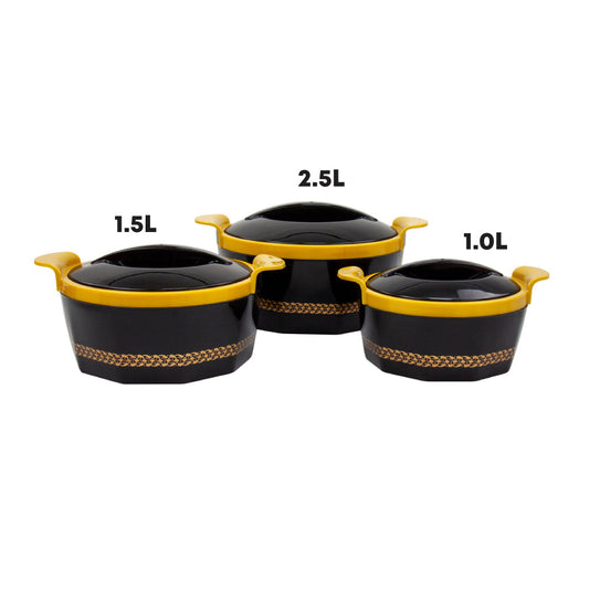 SQ Professional Fionna Hot Pot Set of 3 1.0 - 1.5 - 2.5L Black 9352