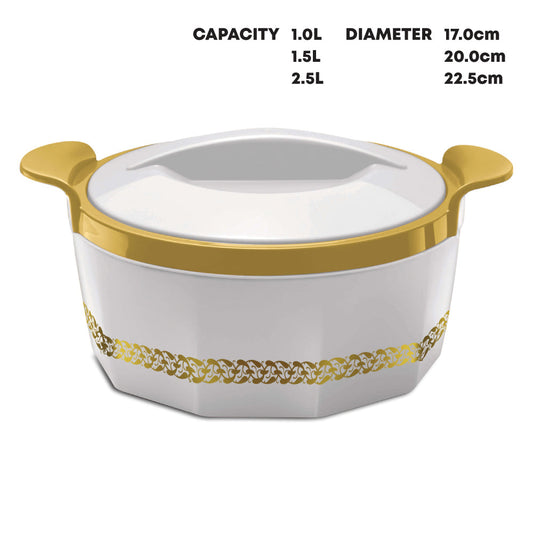 SQ Professional Fionna Hot Pot Set of 3 1.0 - 1.5 - 2.5L White 9353