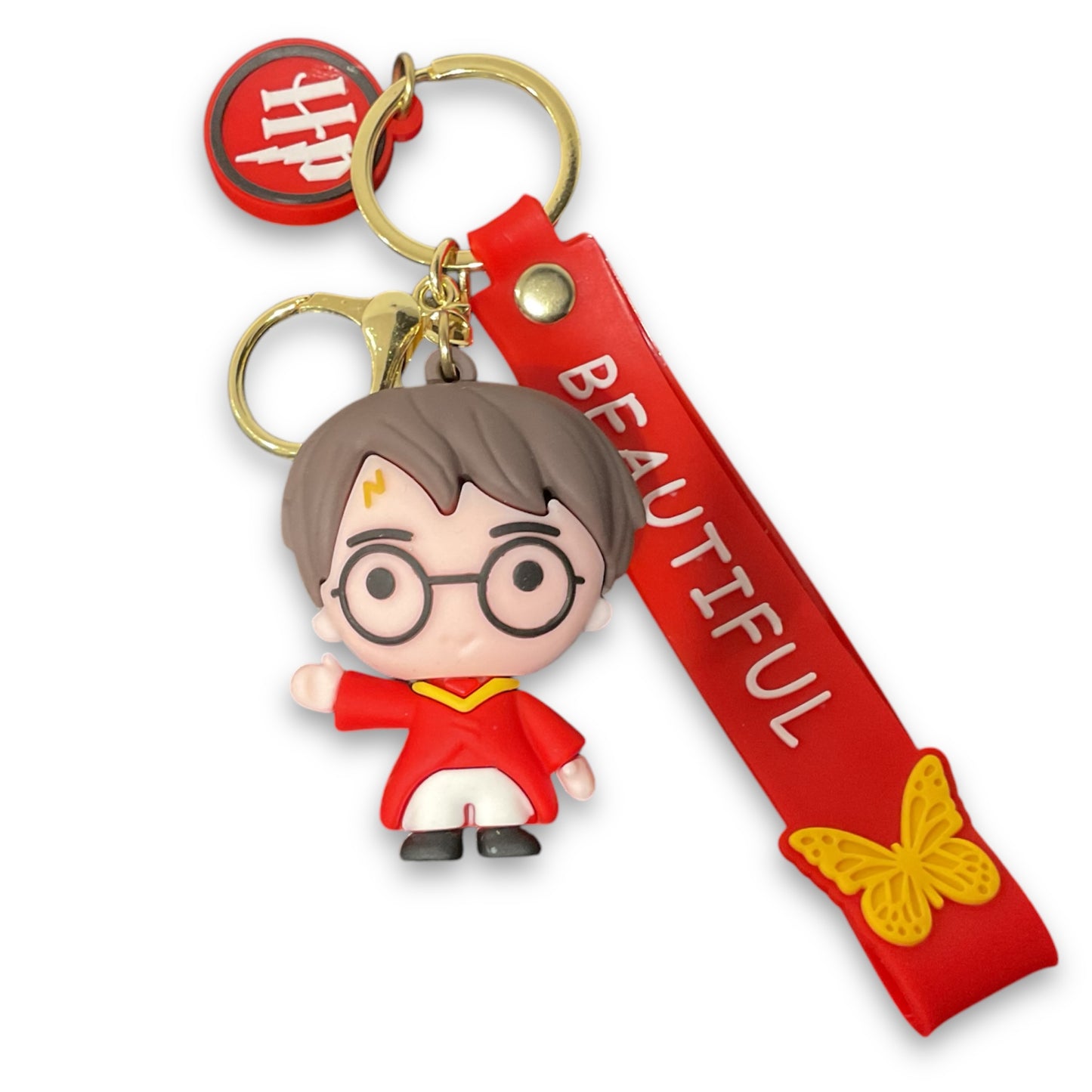 Harry Potter Style Red 3D Silicone Keychain Keyring Pendant