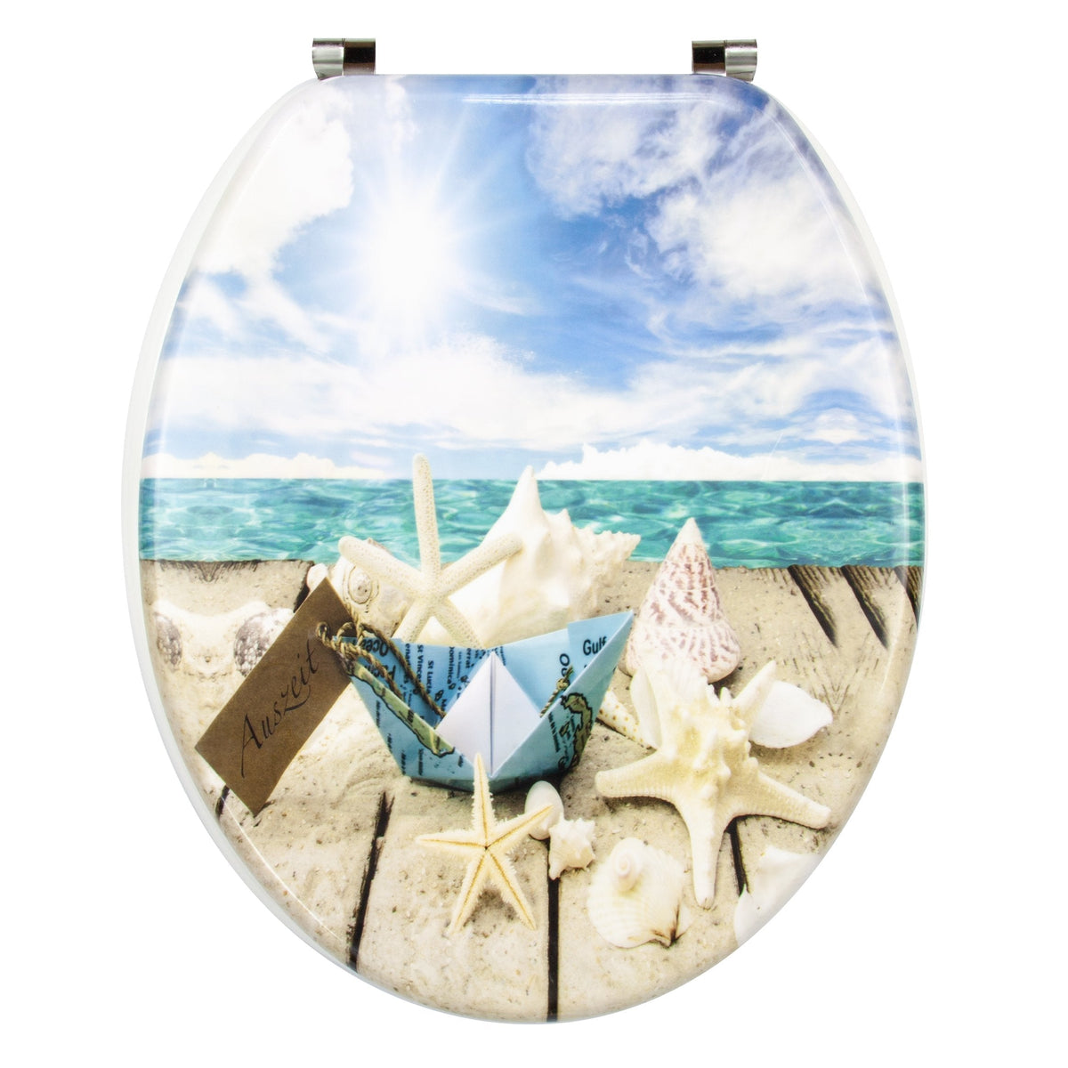 Sq Professional Bathroom Toilet Seat Aquatic Paper Boat W x L x H