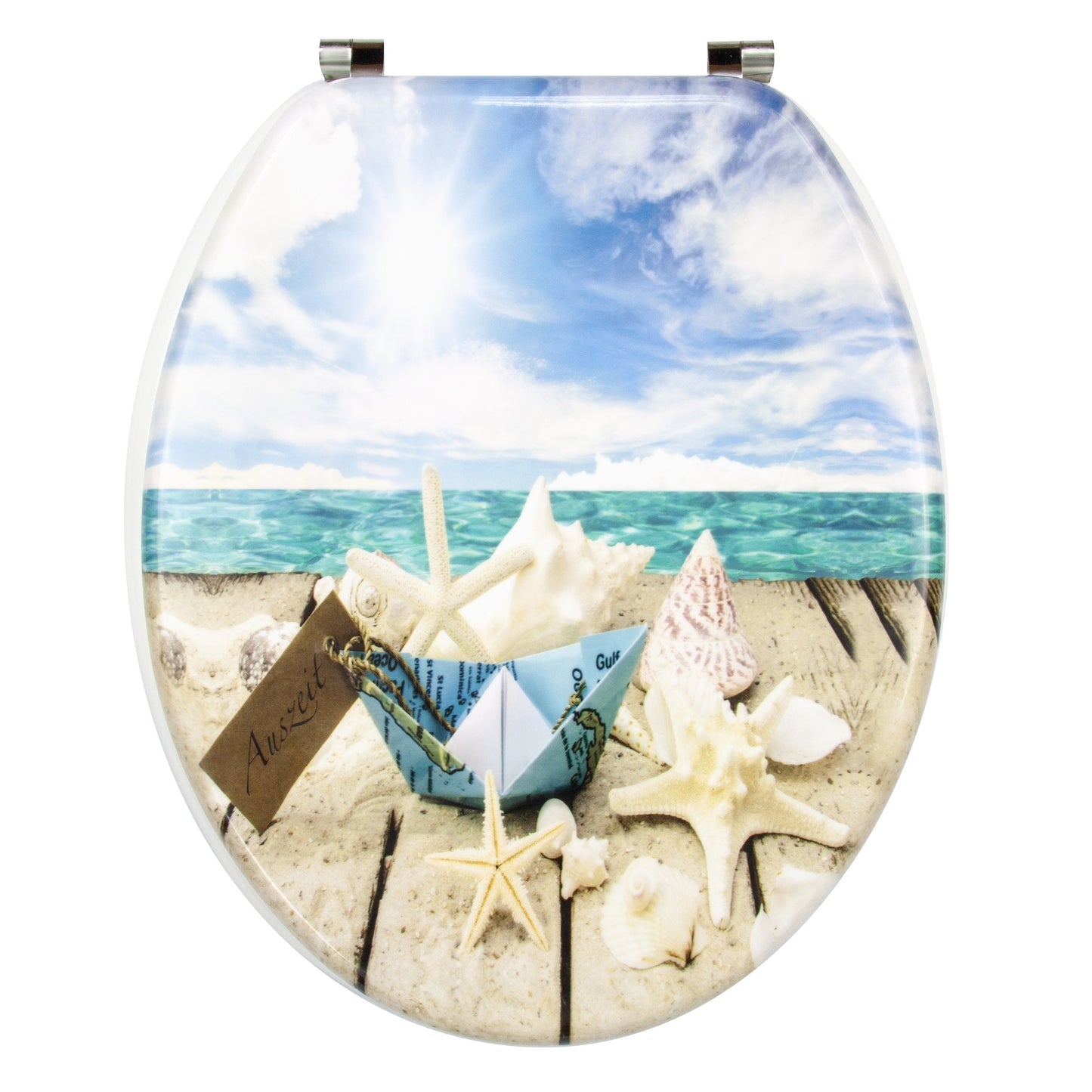 SQ Professional Bathroom Toilet Seat Aquatic Paper Boat W 36cm x L 43cm x H 5.5cm 9446 A