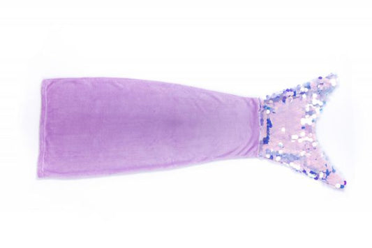 Mermaid Tail Cozy Blanket Plush Solid Purple Sequin Tail 9482