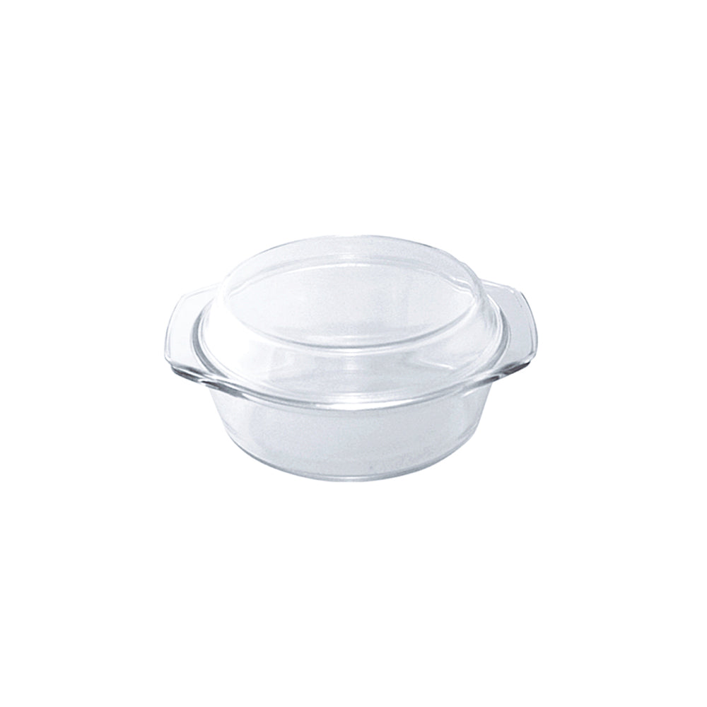 Durane Round Tempered Glass Oven Casserole With Lid 2.5L 2128 (Parcel Plus Rate)
