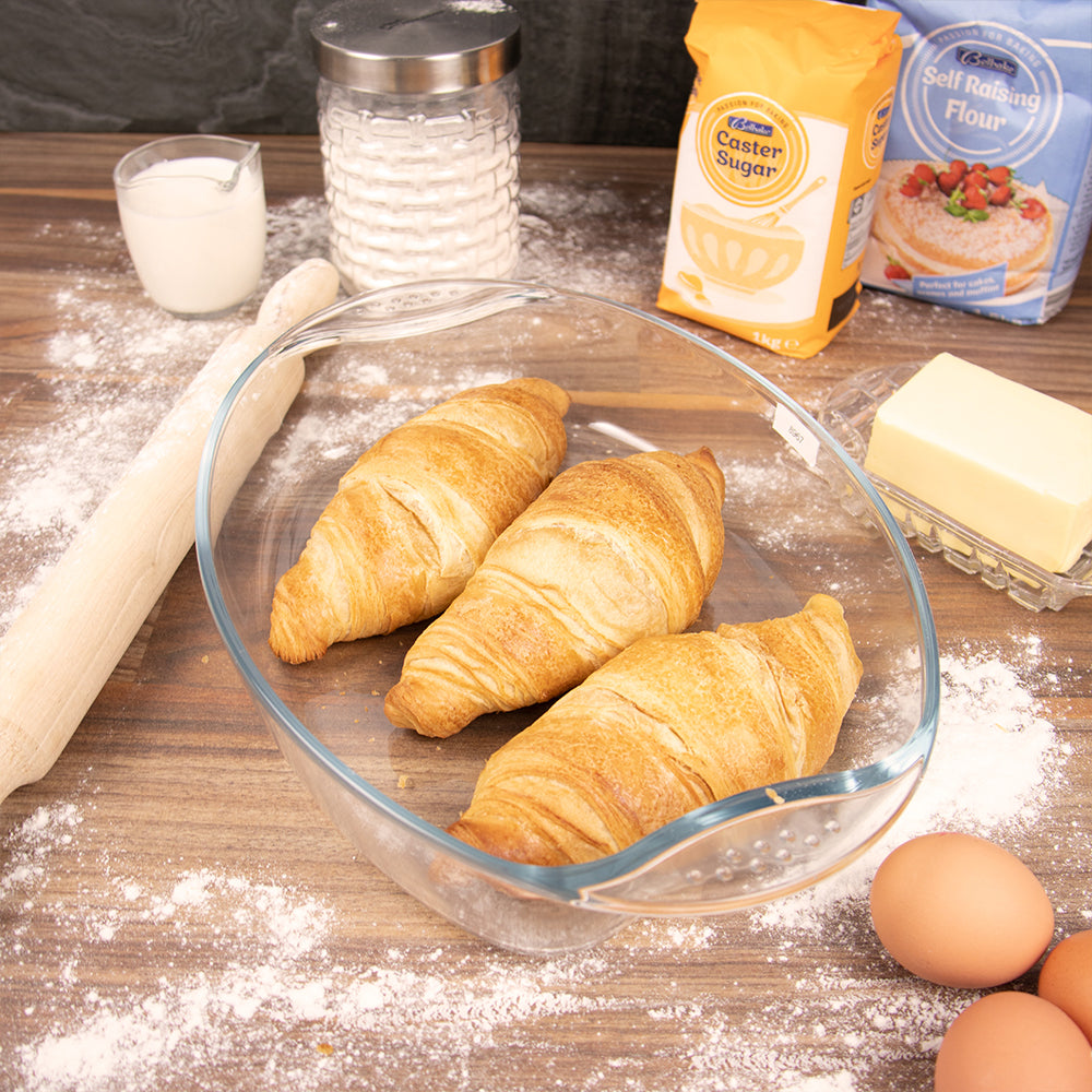 Durane Oval Tempered Glass Oven Casserole Baking Dish 32 X 26 X 6.5Cm (Parcel Plus Rate)