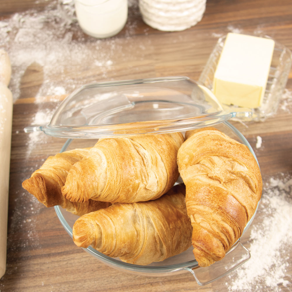 Durane Tempered Glass Dough Bowl With Lid And Handles 1.3L (Parcel Plus Rate)
