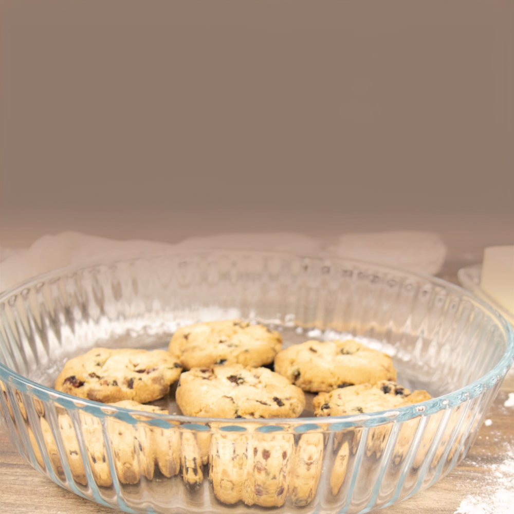 Durane Tempered Glass Round Flan Tray Baking Cooking Dish 2L (Parcel Plus Rate)