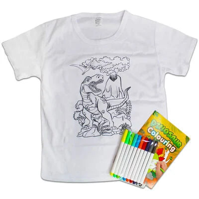 Colour Your Own Dinosaur T Shirt Kit