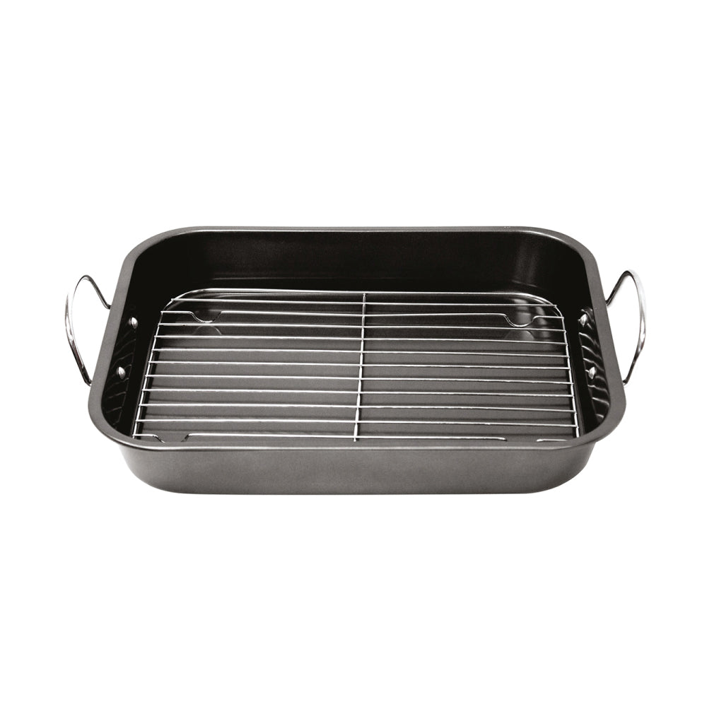 Sq Professional Non Stick Roasting Tray With Rack 3.5L