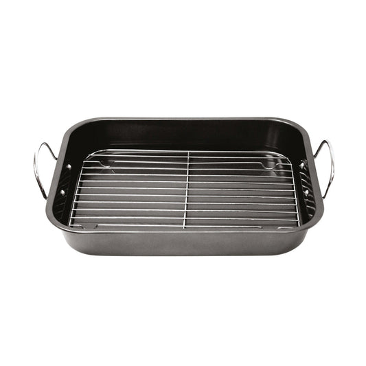 Sq Professional Non Stick Roasting Tray With Rack 3.5L