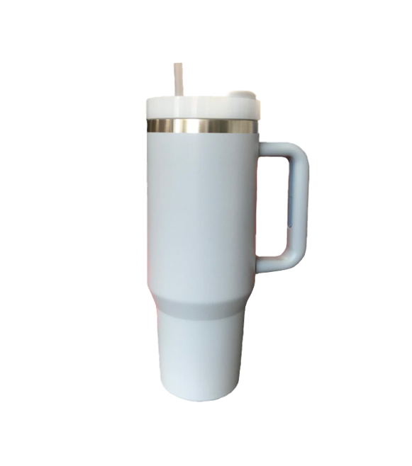 Stainless Steel Water Drinking Travel Flask Tumbler with Handle and Straw 40oz / 1200ml Assorted Colours 9965