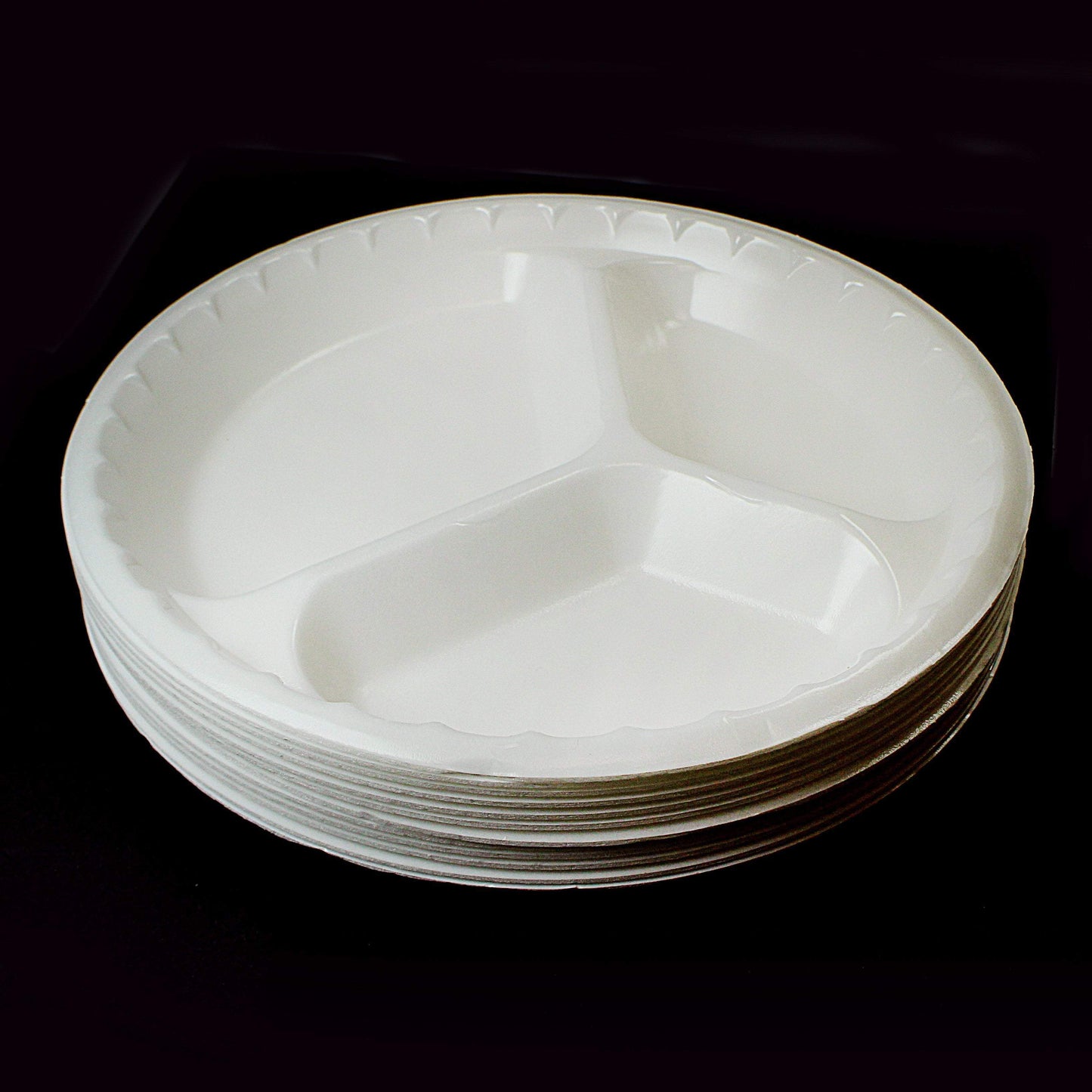 Disposable White Plastic Divider Plate 26 cm Pack of 10 CD605