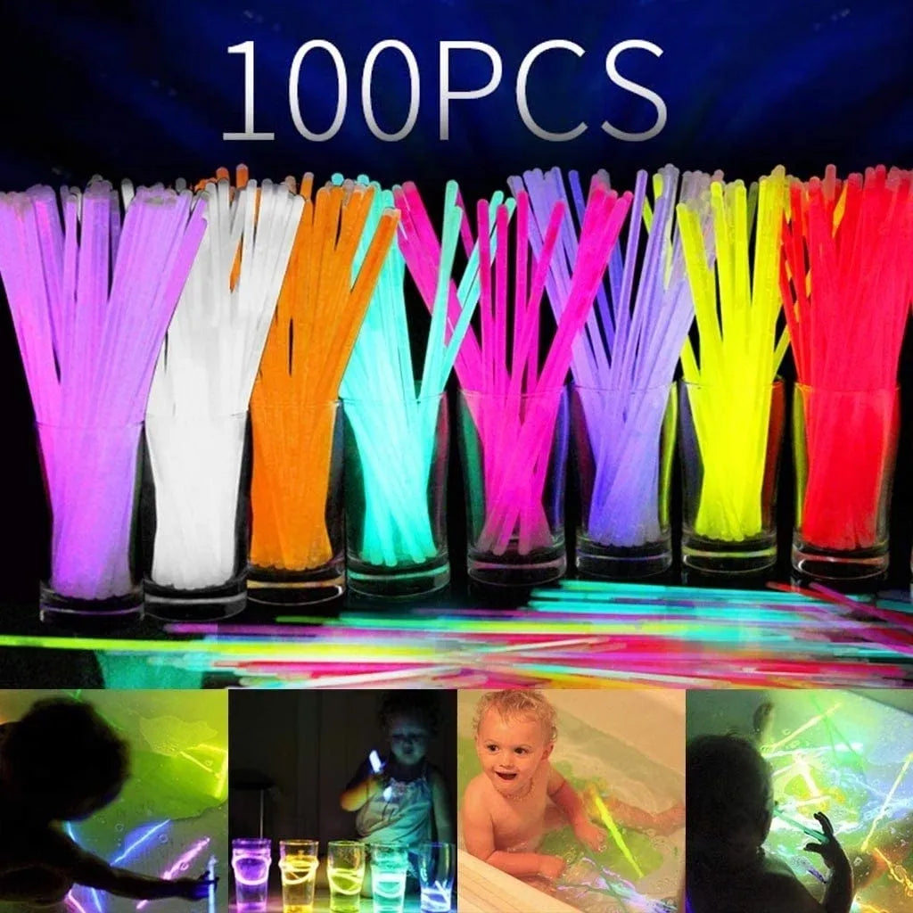 100Pcs Glow Sticks 8" 5X200Mm