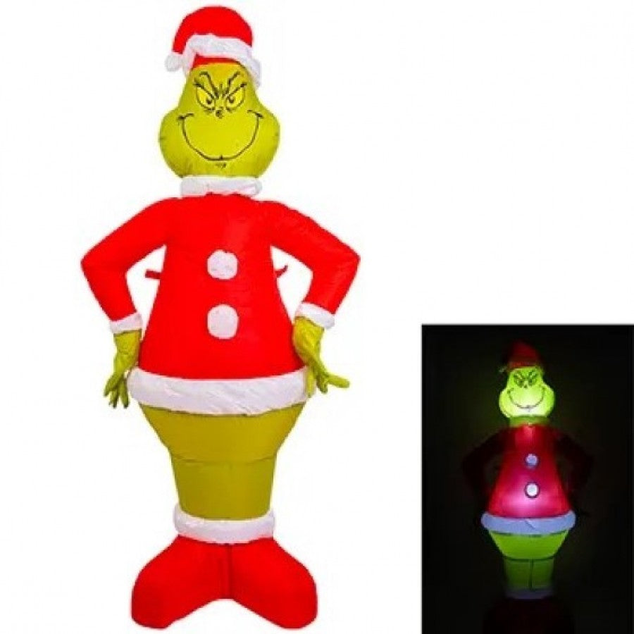 120Cm Grinch Garden Inflatable With Led Lights
