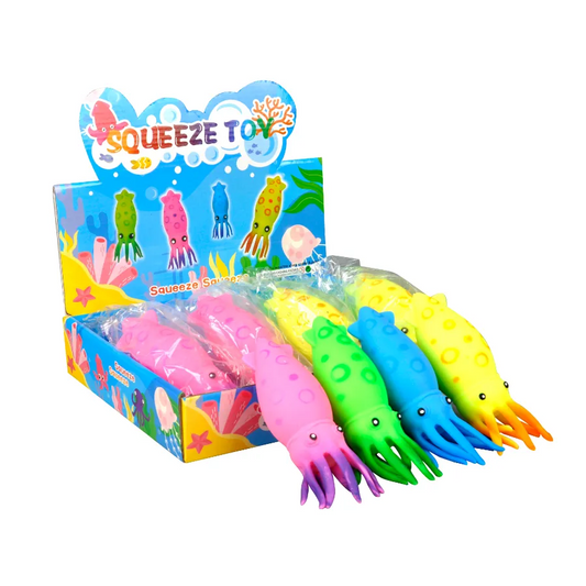 Squeezy Squid Sensory Toys | Squeezing Toys for Kids 12 Pieces – A189