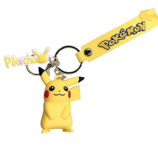 Pokemon Style Pikachu 3D Silicone Keychain Keyring Pendant