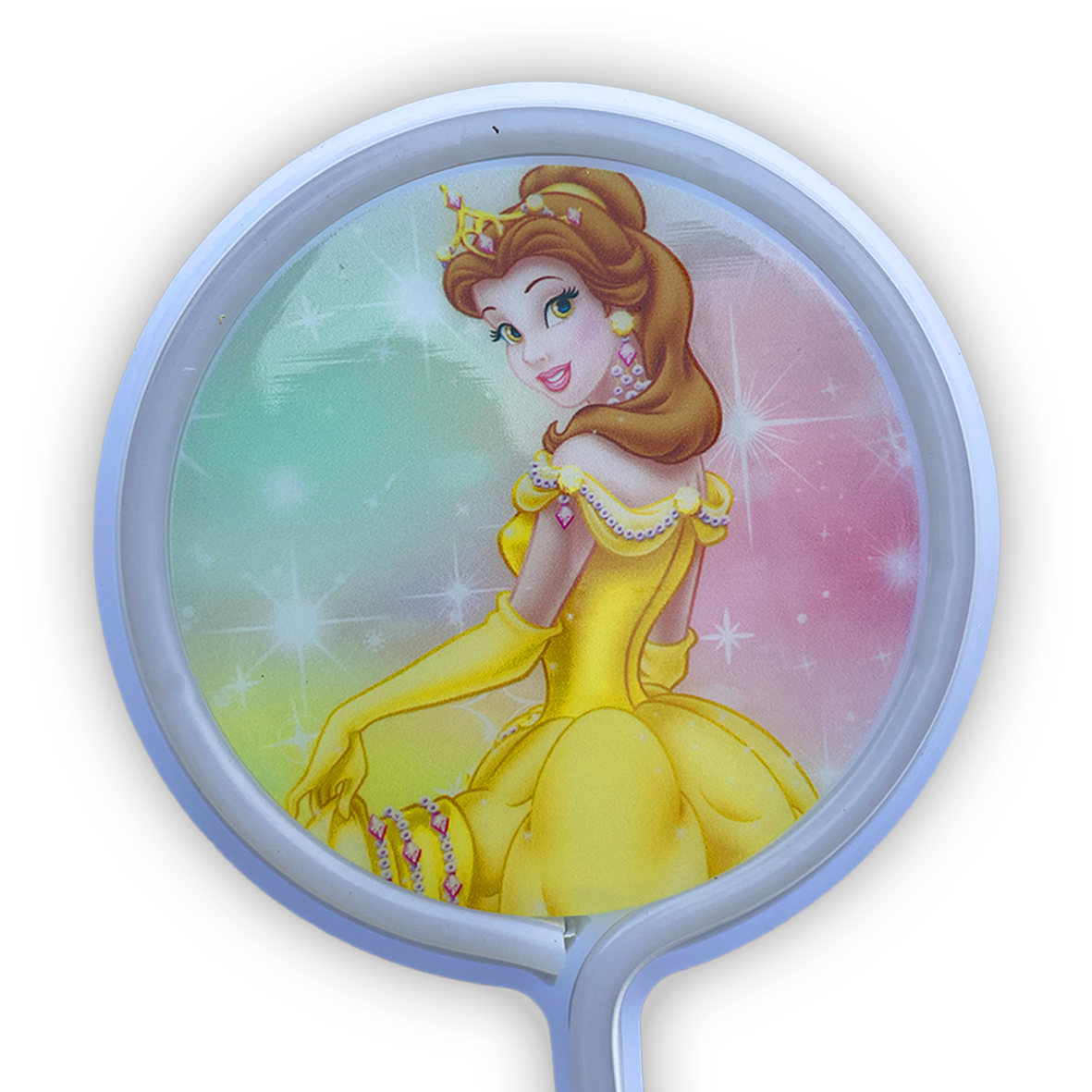 Princess Belle Style Light Up Neon Character Paddle Wand