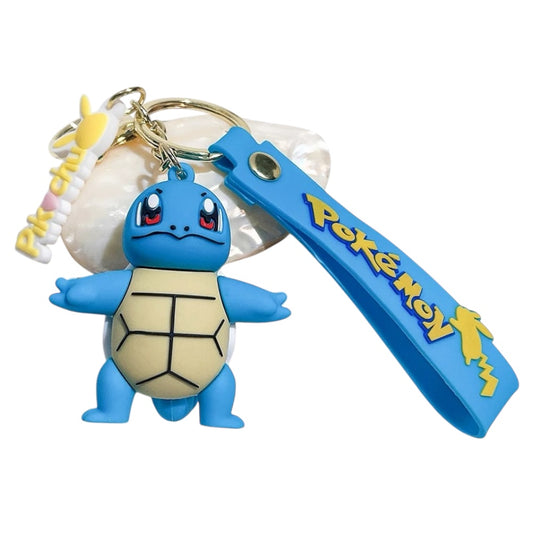 Pokemon Style Squirtle 3D Silicone Keychain Keyring Pendant