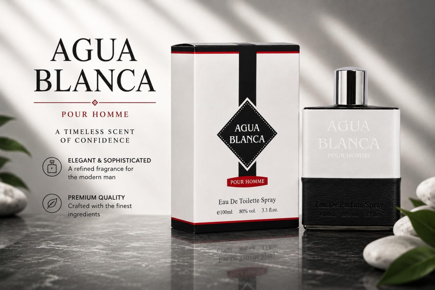 AGUA BLANCA Inspired by Acqua D Gio - Men's Eau de Toilette Aftershave Spray 100ml - Saffron London