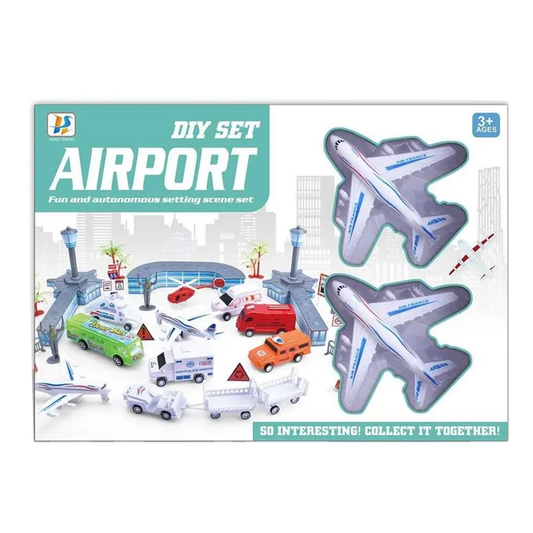 Airport Playset - Create Your Own Scene Set - 39 Pieces