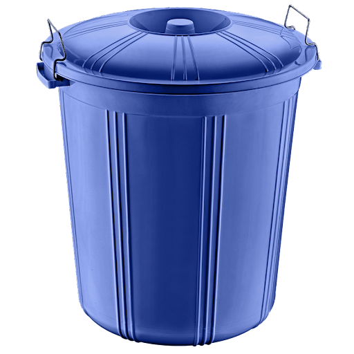 Round Bin With Lid 50 Litre Assorted Colours