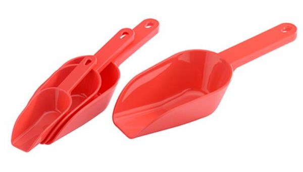 Plastic Dry Food Sweets Candy Scoop Shovel Set of 4 Assorted Colours AK459 A