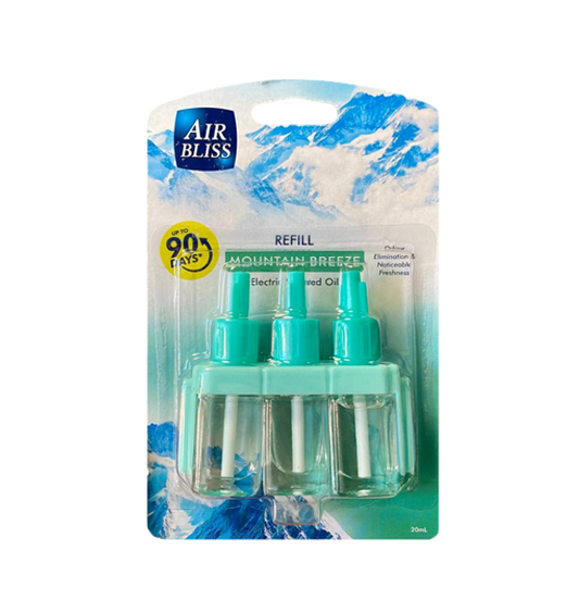 Air Bliss Air Freshener Scented Oil Plug In Refill 20ml - Mountain Breeze (3Volution Compatible)