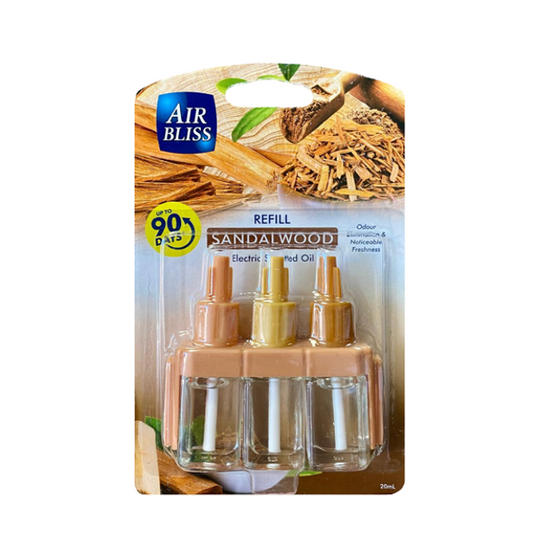 Air Bliss Air Freshener Scented Oil Plug In Refill 20ml - Sandalwood (3Volution Compatible)