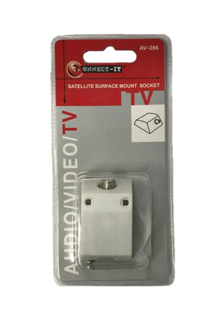 Audio Video Tv Satellite Surface Mount Socket