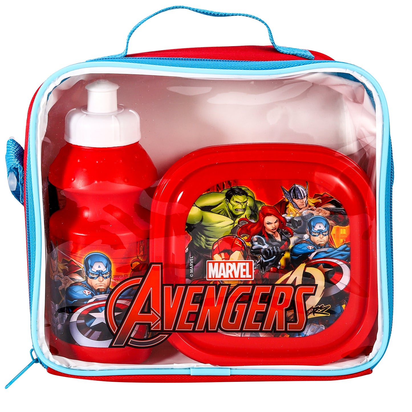 Avengers Style 3 Piece Lunch Bag, Box & Bottle Set