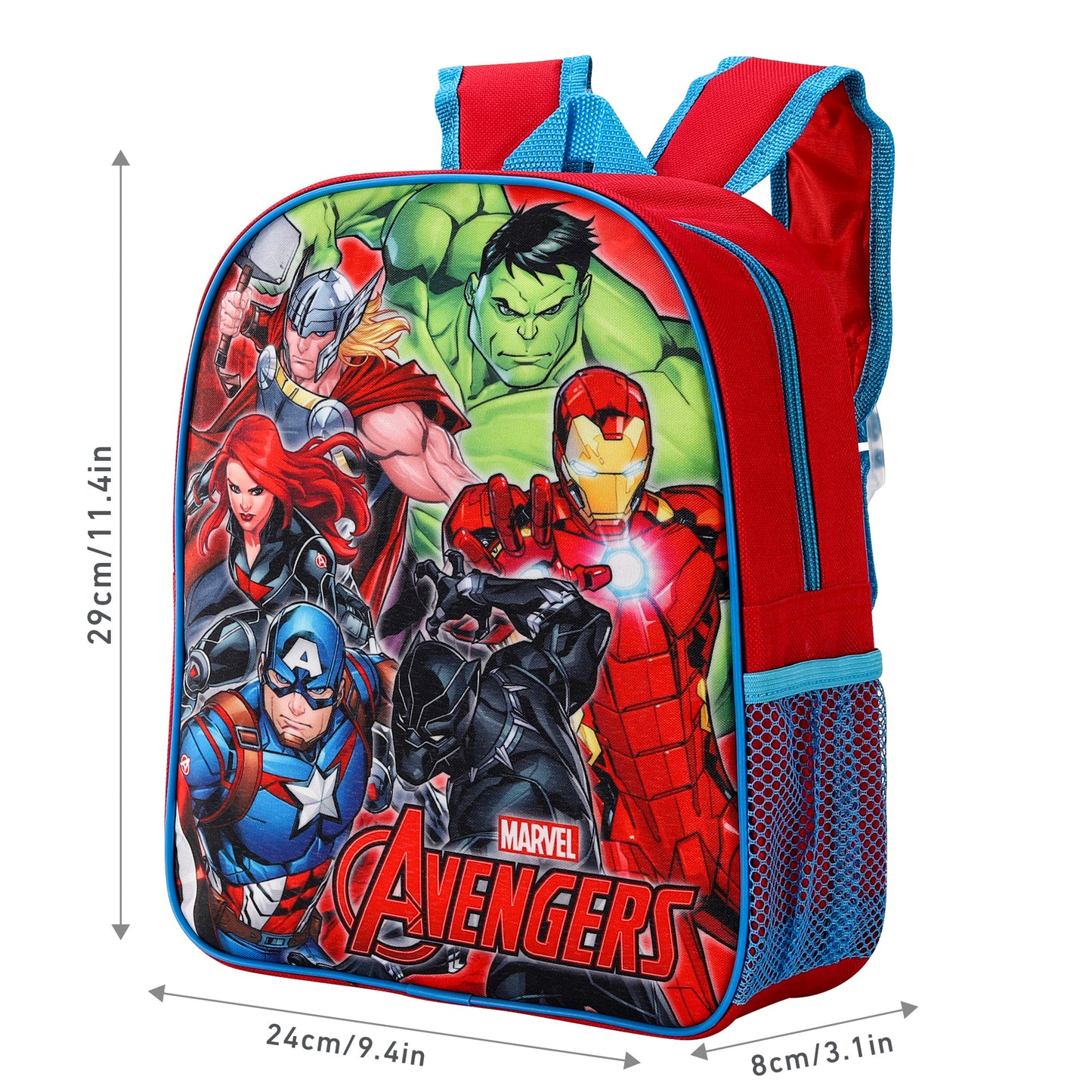 Avengers Style Backpack Kids Premium Standard Rucksack with Zip & Adjustable Straps