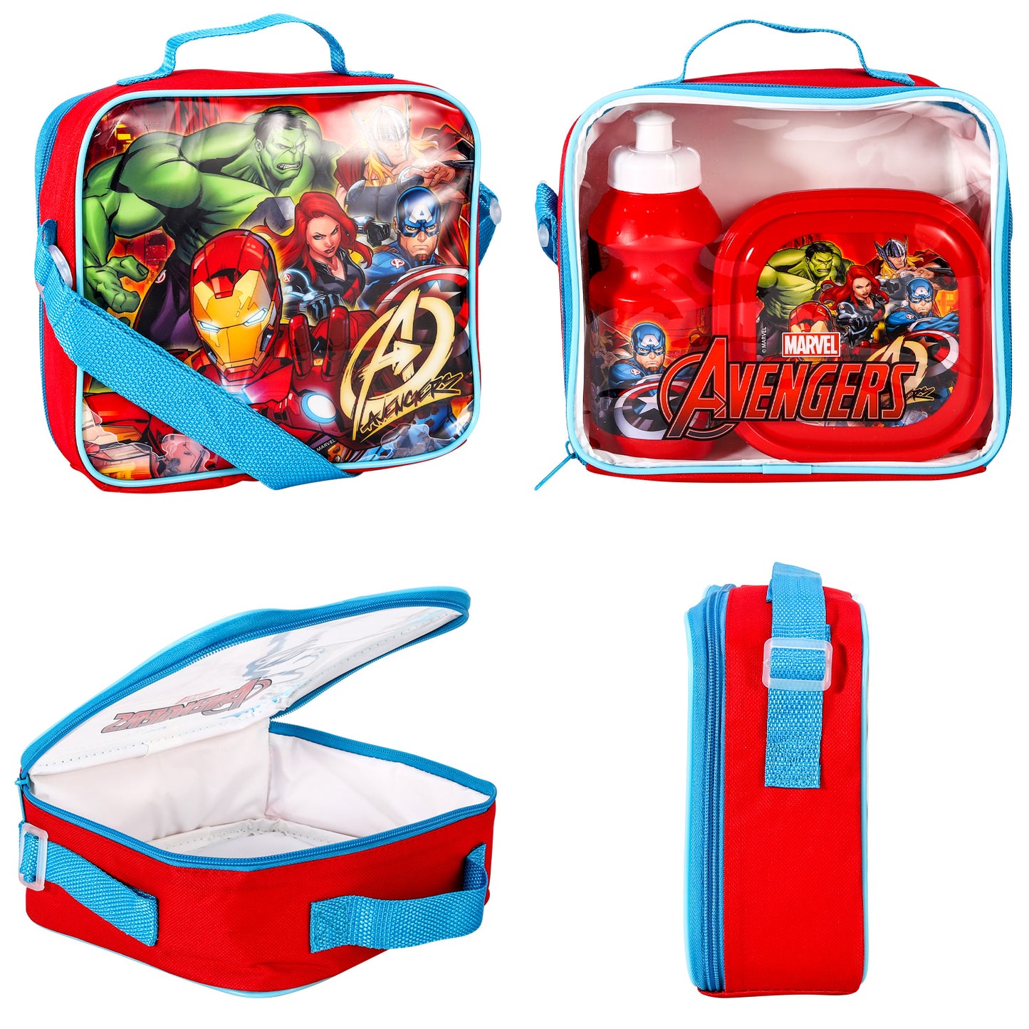 Avengers Style 3 Piece Lunch Bag, Box & Bottle Set