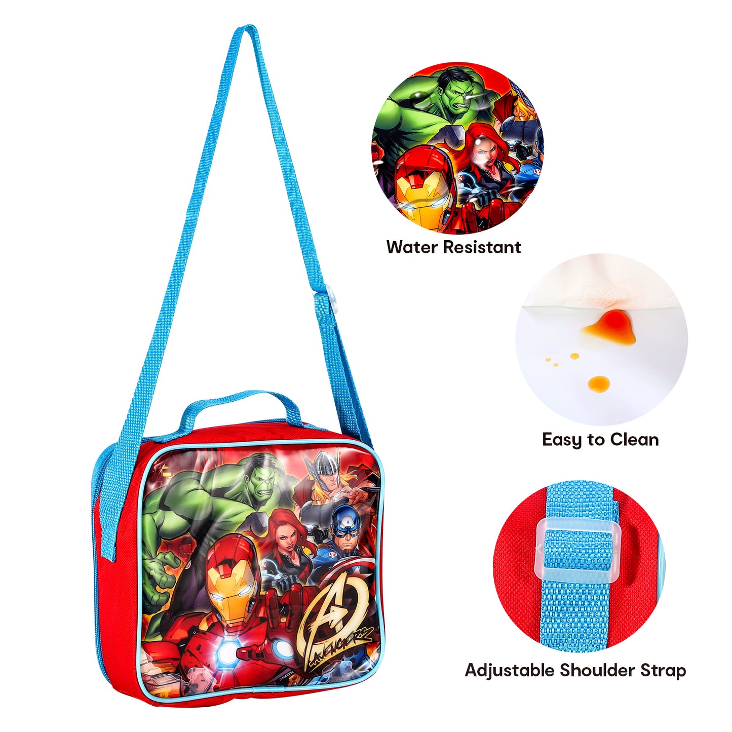 Avengers Style 3 Piece Lunch Bag, Box & Bottle Set