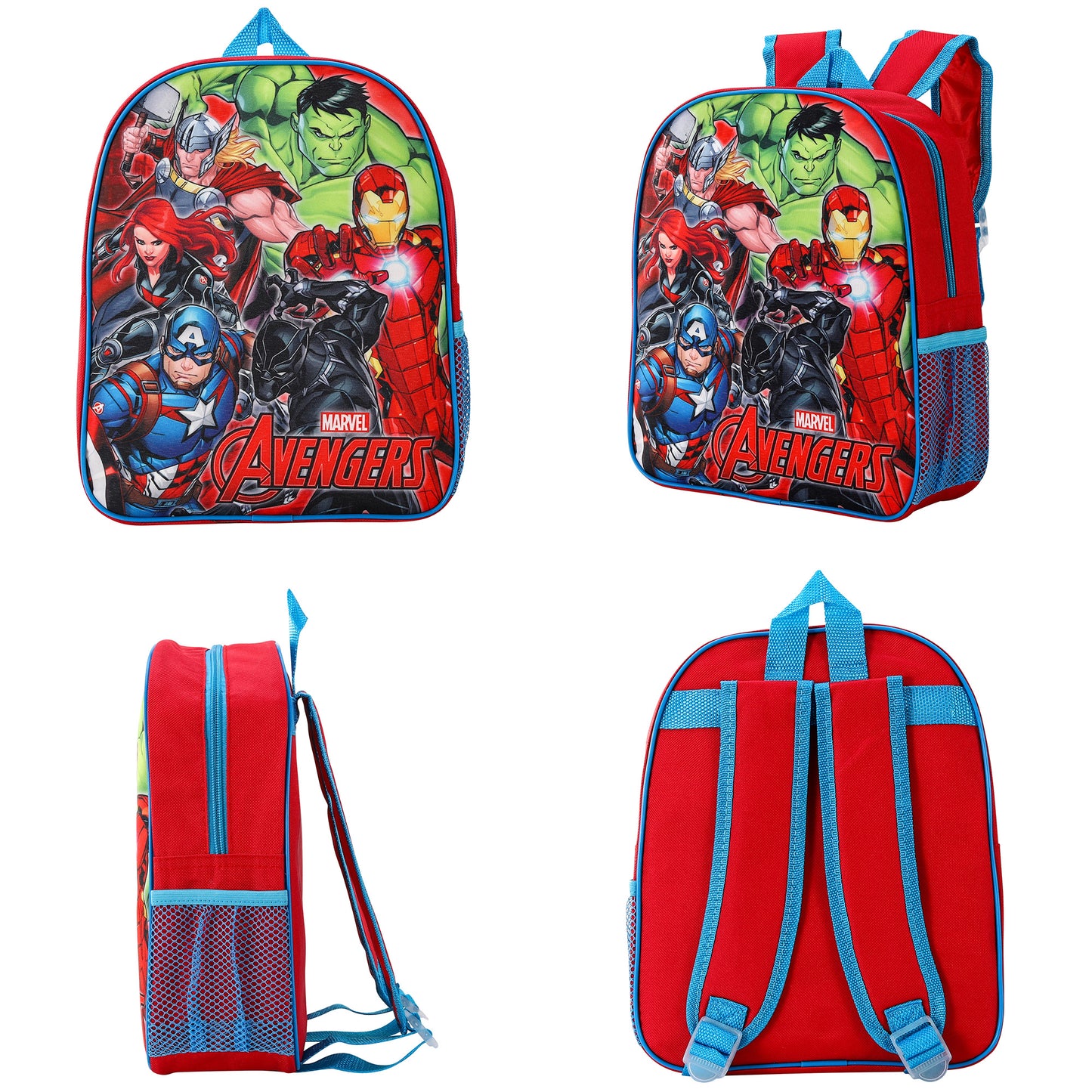 Avengers Style Backpack Kids Premium Standard Rucksack with Zip & Adjustable Straps
