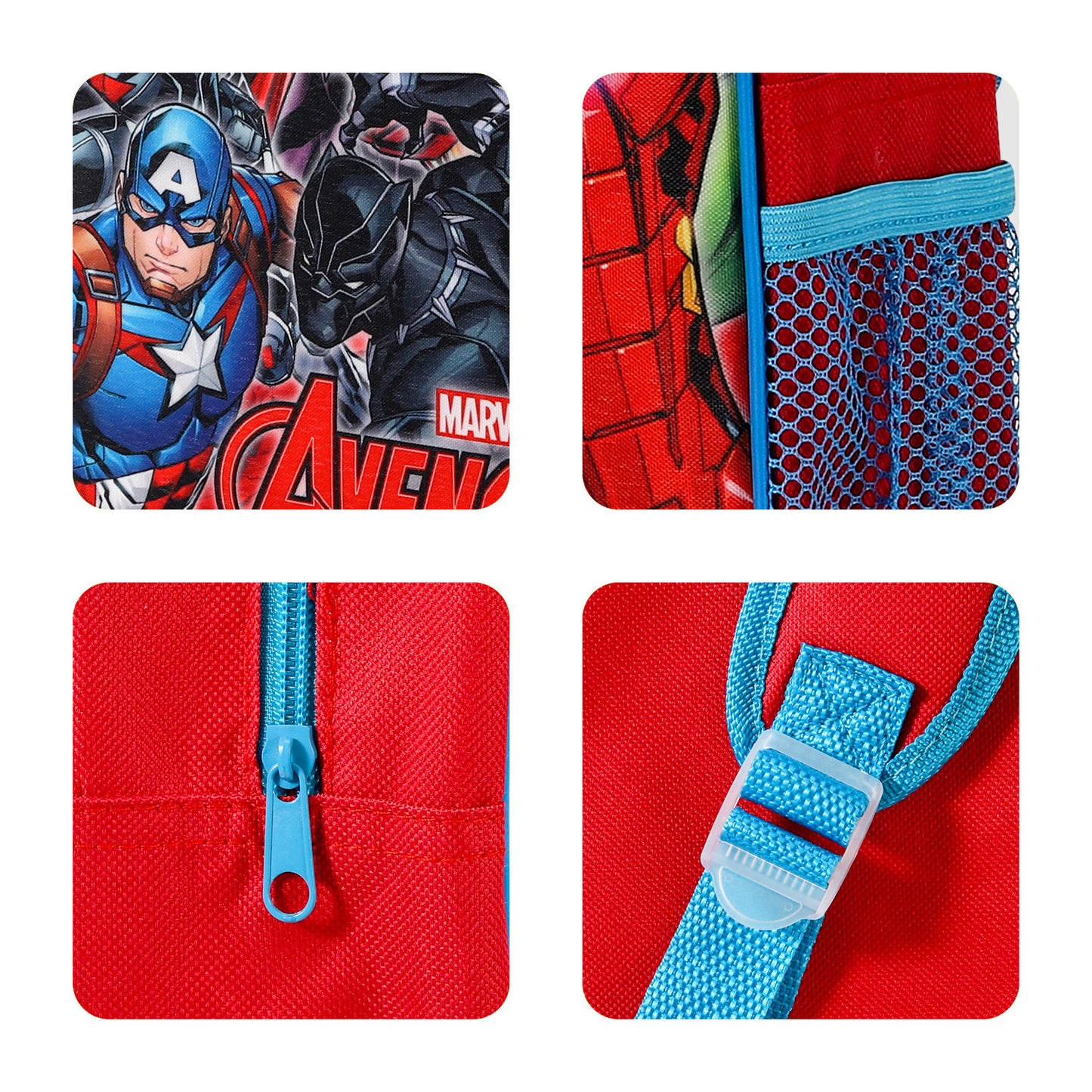 Avengers Style Backpack Kids Premium Standard Rucksack with Zip & Adjustable Straps