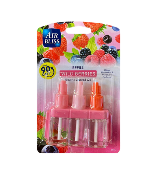 Air Bliss Air Freshener Scented Oil Plug In Refill 20ml - Wild Berries (3Volution Compatible)