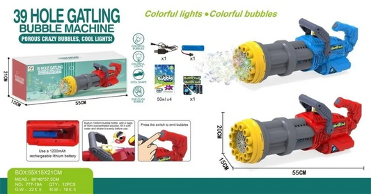 39 Holes Gatling Bubble Maker Gun