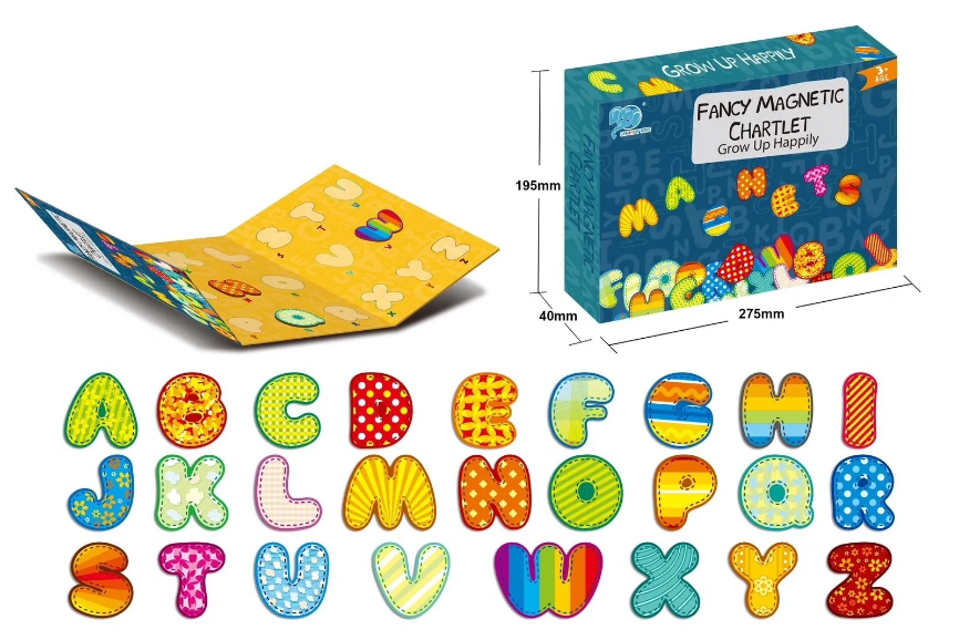 Magnetic Puzzle Colourful Alphabet Letters Fancy Magnetic Chartlet