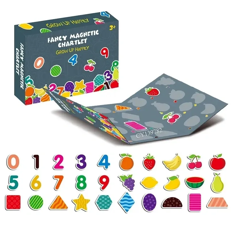 Magnetic Puzzles Numbers and Fruits