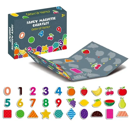 Magnetic Puzzles Numbers and Fruits