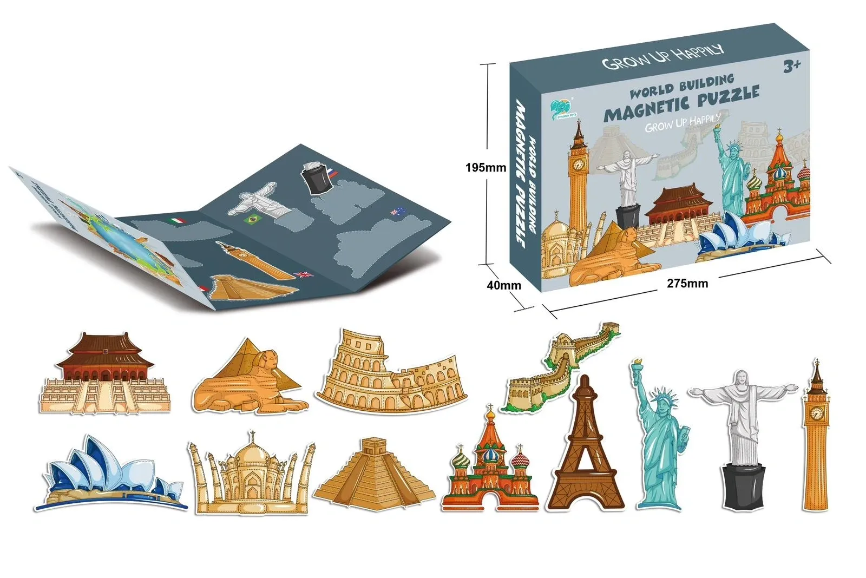 Magnetic Puzzles World Building Different City Capital