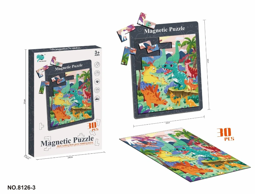 Magnetic Puzzles Dinosaurs 30 Pieces
