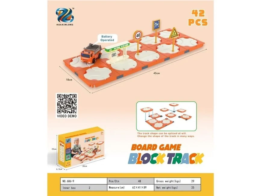 Board Game Block Engineering Track 42pcs