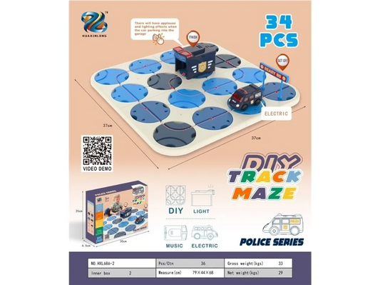 DIY Track Maze Police Series 34pcs Set